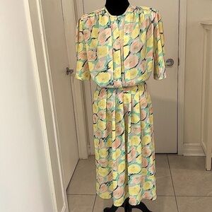 VINTAGE Mister Leonard  1980/81 Floral Pastel SKIRT SET See Size Below